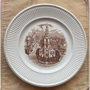 Wedgwood Plate Old London Views- St. Clement Danes, 1941- 1st Edition